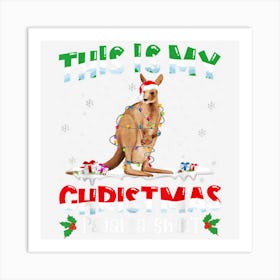 This Is My Christmas Pajama Shirt Cute Kangaroo Animals Art Print