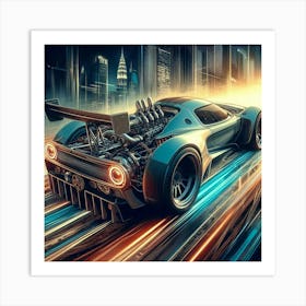 Futuristic Racing Car 17 Affiche