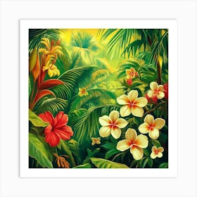 Tropical Jungle Art Art Print