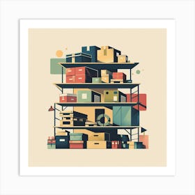 Stack Of Boxes Art Print