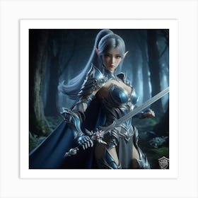 Elf In The Woods Art Print