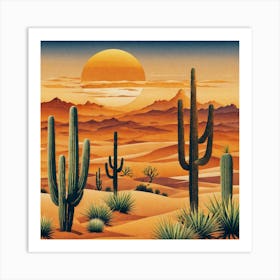 Cactus Desert Art Print