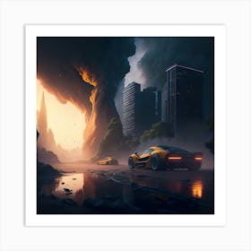 City On Fire (19) Art Print