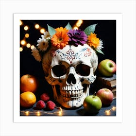 Day Of The Dead Skull 7 Art Print