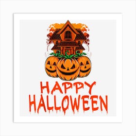 Pumpkin Scary House Costume Happy Halloween 2022 Art Print