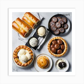 Desserts And Pastries Art Print