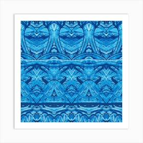 Blue Abstract Pattern Art Print