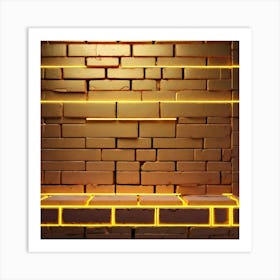 Abstract golden bricks background 1 Art Print