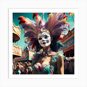 Carnival Girl Art Print