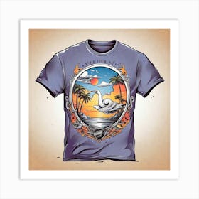 Swan T-shirt design Art Print