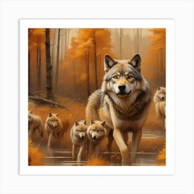 Wolf Family Art Print