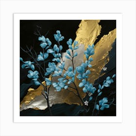 Blue Magnolia Art Print