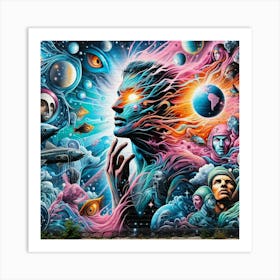 Psychedelic Street Art 5 Art Print