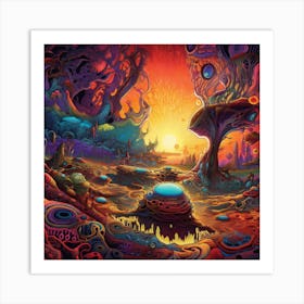 Psychedelic Landscape 2 Art Print