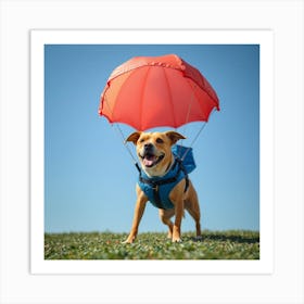 Asm A Dog With Parachute C8388f46 9146 42c4 9d39 9d9062499929 Art Print