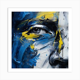 Left Face Abstract Art Art Print