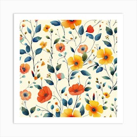 Watercolor Floral Art Print