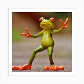 Green frog Art Print