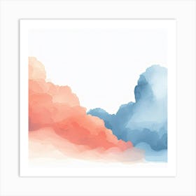 Watercolor Clouds Art Print