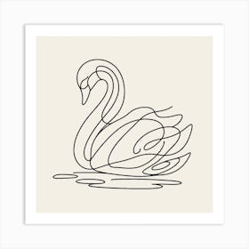 Swan Picasso style 11 Art Print