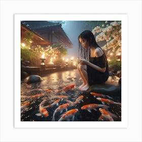 Koi Pond 11 Art Print