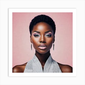 Black Woman With Makeup Art Print