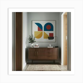 Mid Century Bauhaus 2 Square Living Room Hallway A Srk1xkfgtikcaetapwsyaq Uhu5ftcxsoam7r97oboeva Art Print