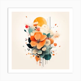 Abstract Floral Painting Art Print