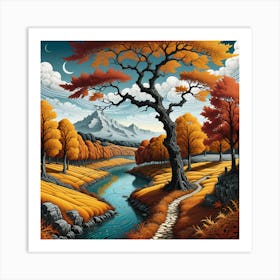 Autumn In The Valley Art Print