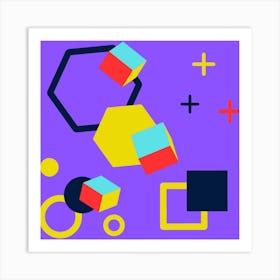 Abstract Geometric Shapes Art Print