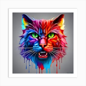 Colorful Cat 2 Art Print