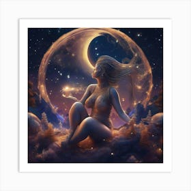 Moon Goddess Art Print