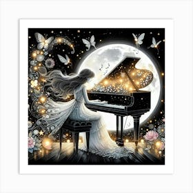 Moonlight Piano 1 Art Print