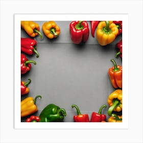 Colorful Peppers 2 Art Print