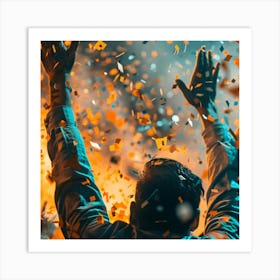 Confetti In The Air 2 Art Print