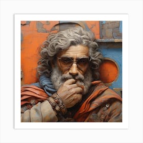 Man With A Beard (wall art) Art Print