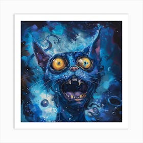 Blue Cat 1 Art Print