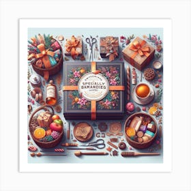 Christmas Gift Box Art Print