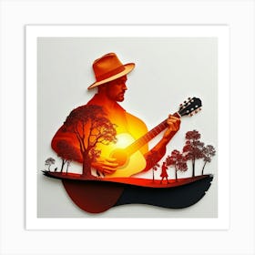 Acoustic Guitar 6 Art Print