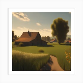 Farm Scene 5 Art Print