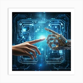 Artificial Intelligence And Robotics Art Print