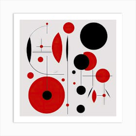 Red Circles #669 Art Print