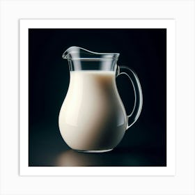 Milk In A Glass Jug Art Print