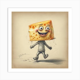 Cheese Man Art Print