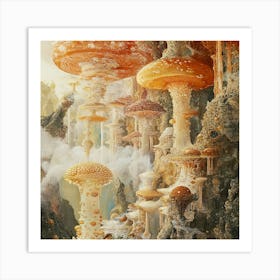 Mushroom Forest 1 Art Print