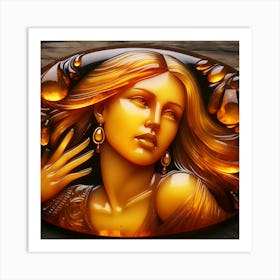 Woman With Long Hair 1 Art Print