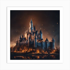 Castle In The Night Art Print
