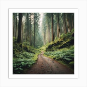 Ferns In The Forest 13 Art Print