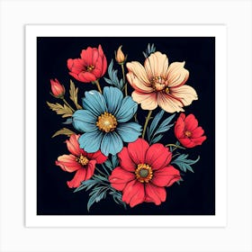 Bouquet Of Flowers 9 Art Print