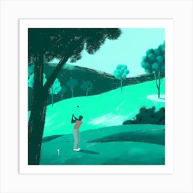 Golfer Playing Golf 11 Poster